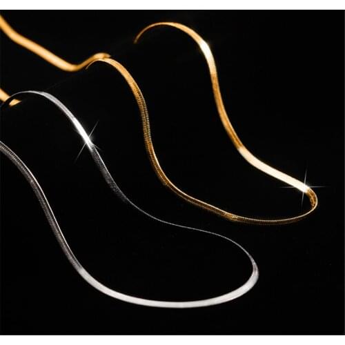 316L Stainless Steel New Chain Ladies Titanium Steel Blade Chain Flat Snake Bone Necklace