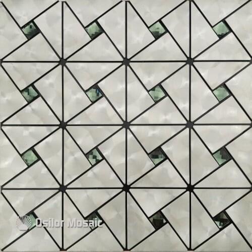 Black metal mosaic aluminum plastic plate mosaic tiles for kitchen backsplash decoration tiles 2 square meters per lot