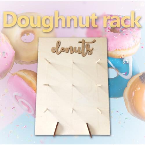 Wooden Donut Holder Wedding Birthday Party Doughnuts Dessert Display Stand Home Party Tableware Donuts Decoration Racks New