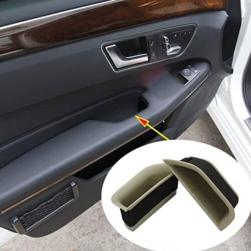 For Mercedes Benz 2008-2015 E Class W212 Door Handle Container Holder Tray Storage Box Car Organizer Accessories