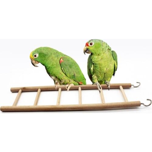 Bird Toys Wooden Ladder Parrot Swing Hanging In Cages Climbing Hamsters Budgie Toys Hanging Decoration Birds Accessoires