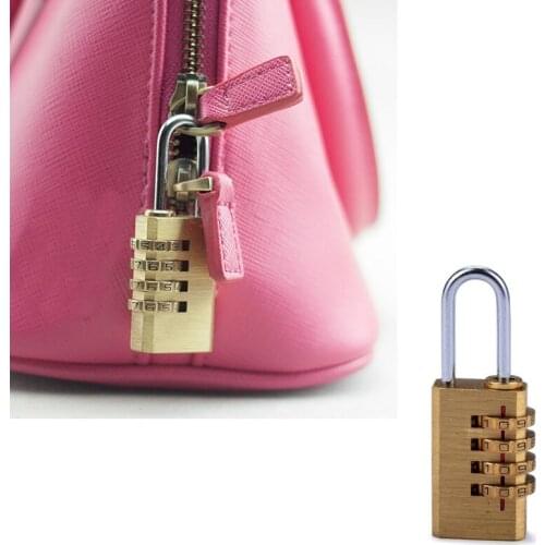Mini 4 Digits Number Password Code Lock Combination Padlock Resettable For Travelling Bag Door NIN668