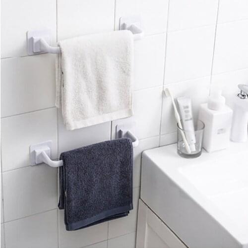 Creative Kitchen Pot Cover Rack Rag Sundries Storage Shelf, Wall Mounted Bathroom Towel Holder Waterproof Single Towel Bars