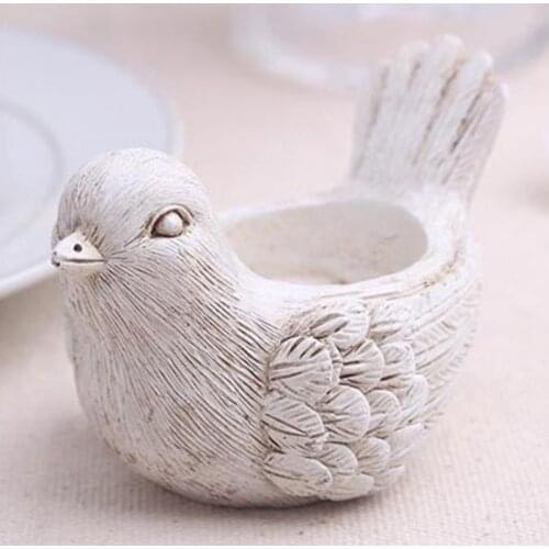 Creative Elephant/Bird Resin Candle Holder Decoration Tea Light Classic Candles Iron Stand Wax Candle Candlestick Holder