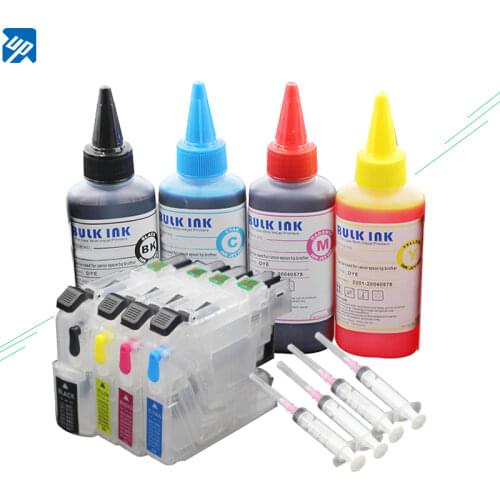 LC223 refillable ink cartridge for Brother MFC-J5320DW MFC-J5620DW MFC-J5720DW DCP-J562DW DCP-J4120DW MFC-J4420DW with 400ML ink