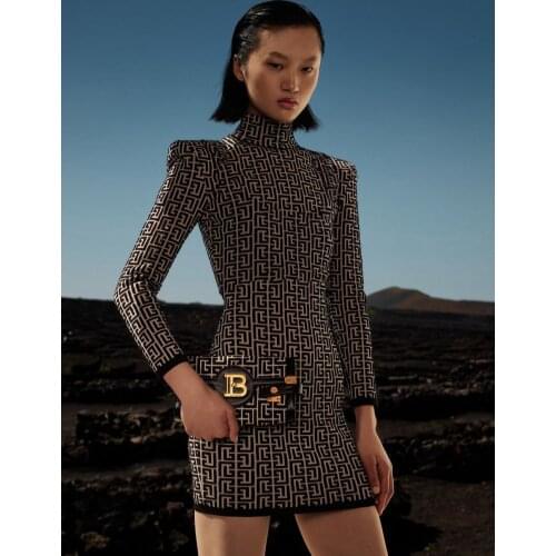 BEAUKEY Summer New Arrivals 2021 Women Formal wear Long Sleeve Bandage Dress Geometric mini Dresses Bodycon Party Club estido