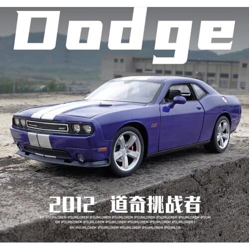 1:24 2012 DODGE Challenger SRT Alloy Sports Car Model Diecast Metal High Simulation Toy Car Model Collection Childrens Toy Gift