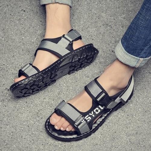 20120 New Fashion Male Beach Shoes Male Summer Breathable Men Sandals Lightweight Outdoor Mens Causal Shoes Chaussure Homme