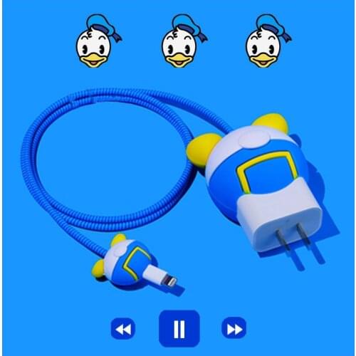 Disney Mickey Bite USB Cable Protector Cable Organizer Data Line Management Charging Safe Protection Winder For iPhone11 12