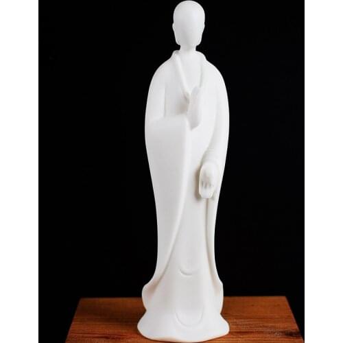 Jade White Porcelain with Mutton fat Wu-xiang Buddha new Chinese Zen Home Office creative crafts ornaments