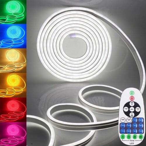 EU 220V Neon Strip Waterproof 2835 120leds/m Led Strip White/Blue/Green/Red/Pink 6x18mm Flexible Ribbon Tape Neon Light