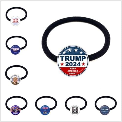 Trump 2024 Keep America Great Black Hairbands Donald Trump for President USA Creative Print Hairwear For Women Girls Gift