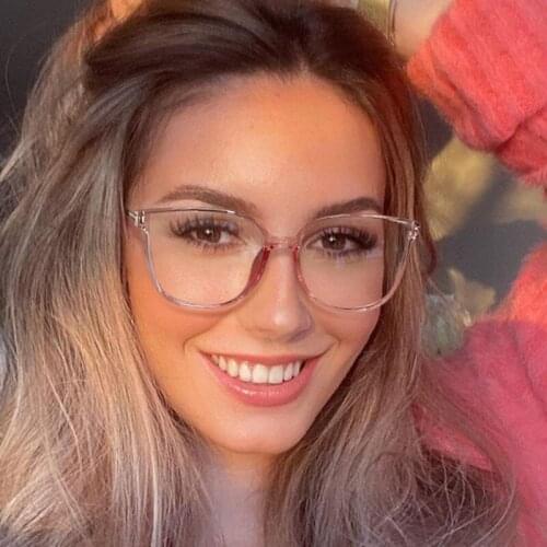 NatuweCo New TR90 Anti Blue Light Glasses Square Oversized 6 Colors Blue Light Blocking Glasses Prescription Eyeglasses Eyewear