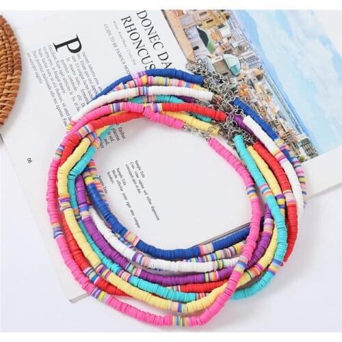 1pc Bohemian Style Bead Necklace Fashion Beach Party Dress Up Necklace Bead Choker Jewelry Accessories For Women Girls