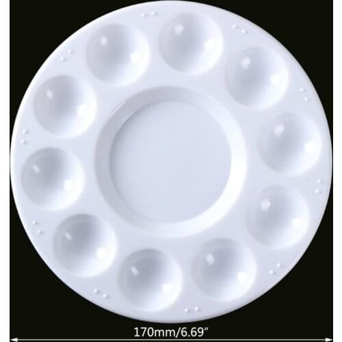 Paint Palette Tray Round Plastic Watercolor Mixing Palette DIY Craft Art Supply Y51A