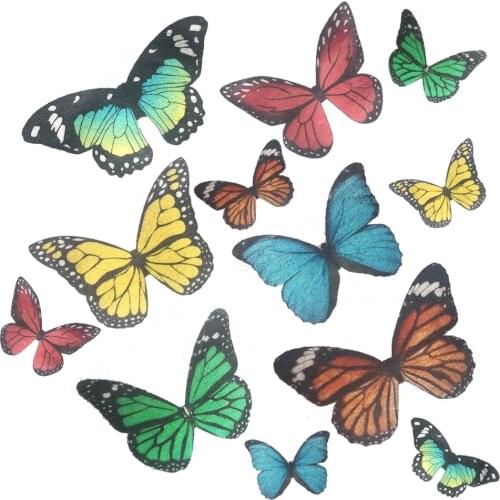 Easter Edible Wafer Butterfly for Cake Decoration,Big Sizes 70pcs,Edible Decorations for Cupcake,Printing Butterfly,Tools