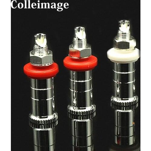 Colleimage Hifi Speaker Silver plug Audio Speaker Connector Amplifier Terminal Binding Post Banana plug Socket Connector