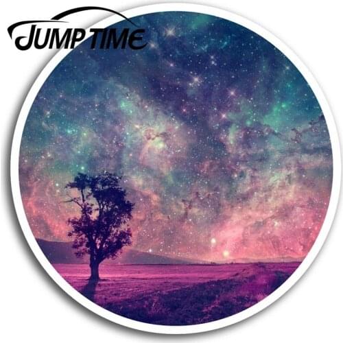 Jump Time for Solar System Tree Vinyl Stickers Space Sticker Laptop Car Art Truck Window Bumper Decal Waterproof Accessories