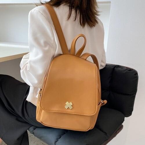 High Quality Women Pu Leather Backpack Fashion Ladies Travel Shoulder Bag for Teenager Girls Designer Female Small Rucksack New