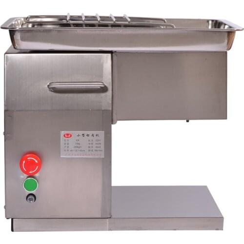 1PC QX Stainless Steel Meat Slicer Cutter Desktop Type Meat Cutter 220V Portable Meat Cutting Machine