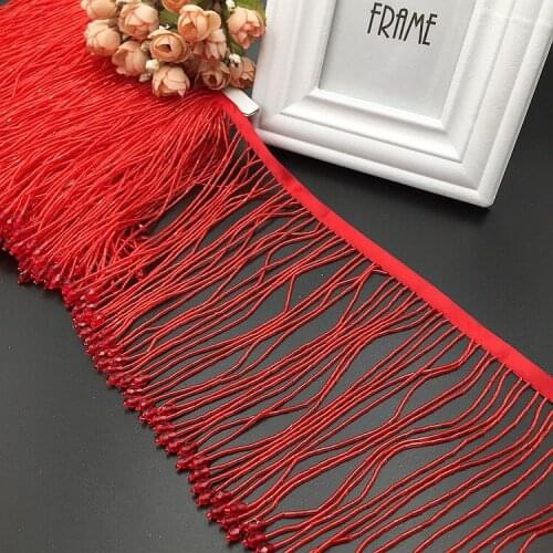 10Yards Crystal Pendant Beaded Fringe Lace Trim Tassel DIY Latin Dress Clothing Home Curtain Wedding Decorative Accessories