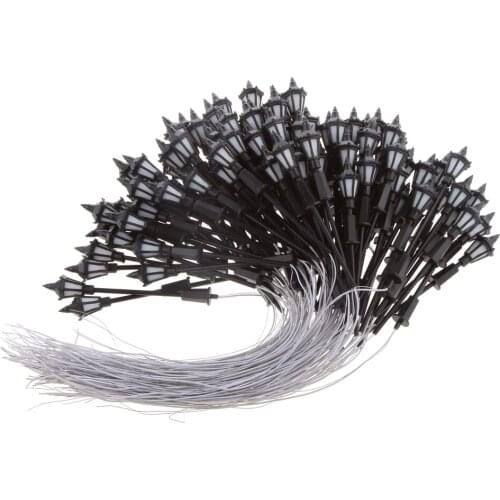 100pcs Pre-wired Model Lamppost Lights LED Lighting Kit Street Lamp for HO OO Miniature Landscape Scenery Accessories Supplies