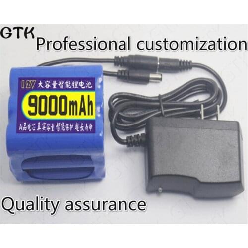 12V 9AH Lithium Battery 12v 9000mah 18650 Li ion for 100W Sprayer car washer Subwoofer Audio Street light xenon lamp water pump