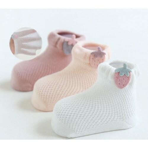 3Pair/Lot Summer Mesh Thin Cotton Baby Socks Boneless Newborn Socks Baby Socks Accessories Childrens Socks