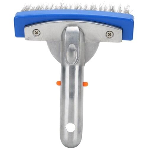 5in Swimming Pool Stainless Steel Brush for Spa Pond Floor Wall Cleaning Equipment Swimming Pool Cleaning Tool