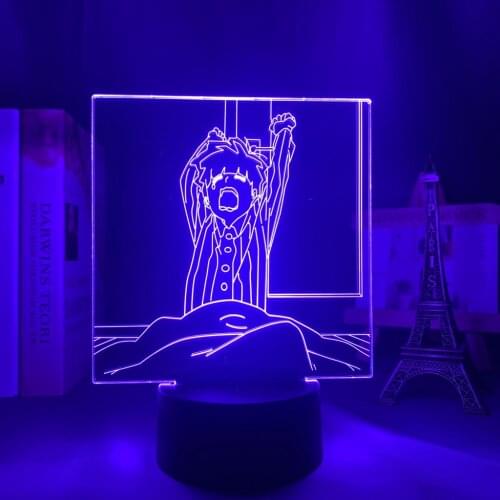 Acrylic Led Night Light Anime Mob Psycho 100 for Bedroom Decorative Nightlight Room Table Lamp Birthday Gift 3d Led Lamp Manga