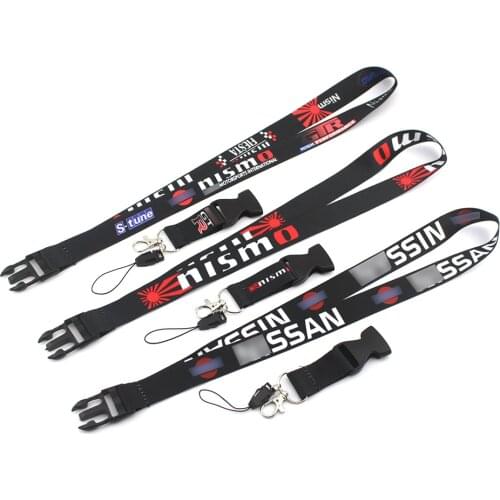 Car Lanyard Neck Straps Keychain Jdm Auto Refitting Racing Key ID Holders Cell Phone Ring for Nissan Nismo GTR