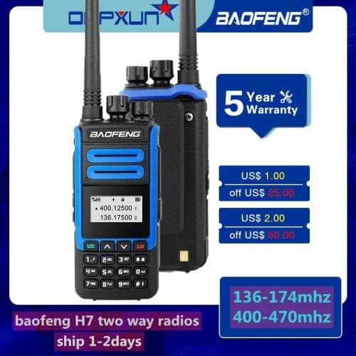2020 Baofeng BF-H7 CB walkie-talkie 10W portable radio FM 2200mAh dual-band A Due Vie radio ham walkie-talkie antenna