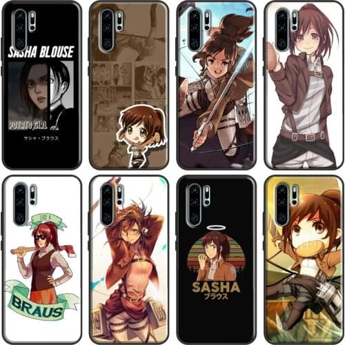 Attack on Titan Sasha Braus Case For Huawei P20 P30 P40 Lite P Smart 2019 2021 Nova 5T Honor 20 Pro 8A 8X 9X 10i Coque