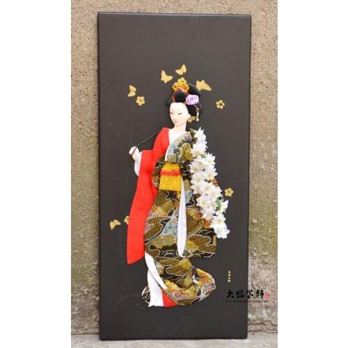 Decoration Arts crafts girl gifts get married Japanese Geisha doll prints Japanese Ukiyo-e paintings stereo picture frame Home F