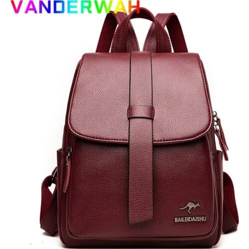 Designer Backpack High Quality Pu Leather Backpacks for School Teenagers Girls Large Capacity Ladies Bookpack Casual Travel Bags
