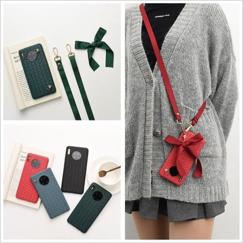 Breathable Mesh Phone Case for iphone 12 mini 11 12 pro max 8 7 6s plus Crossbody Shoulder Strap Lanyard bowknot Soft Case cover