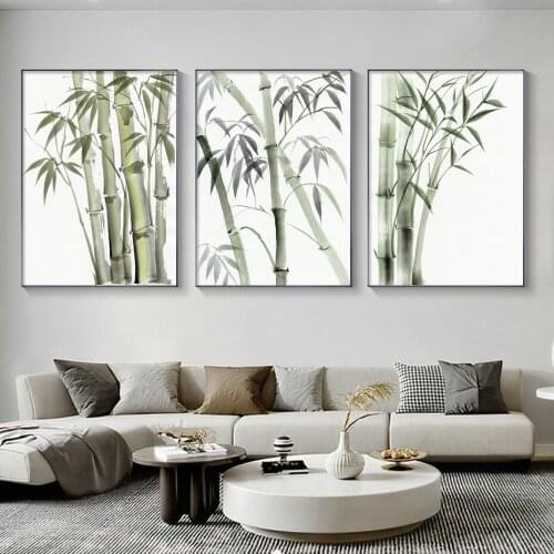 Chinese Ink Painting Hand-painted Bamboo Wall Art Poster and Prints Modern Living Room Canvas Pictures Minimalist Home Decor