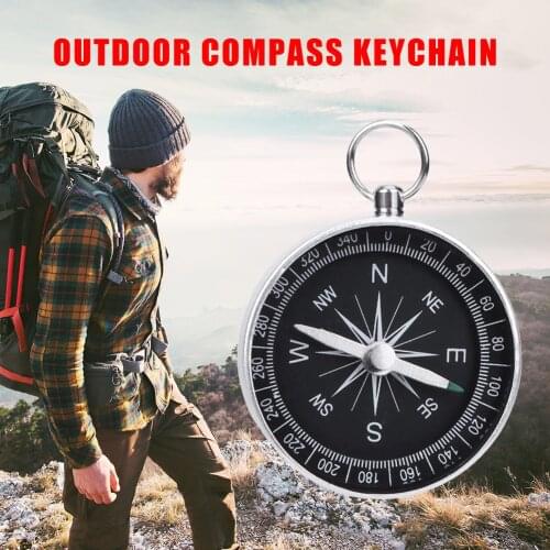 Lightweight Portable Mini Compass with Keychain Outdoor Camping Hiking Hunting Survival Navigation Pocket Keyring Compass