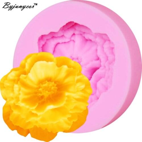 M137 Epoxy UV Resin Rose&Peony Silicone Mold Fondant Mould Chocolate Pastry Molds For Kitchen Baking Cake Decorating Tools