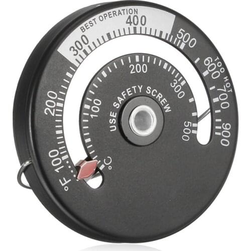 Magnetic Wood Stove Fan Thermometer Fireplace Stove Oven Thermometer Probe Household Sensitivity Barbecue Woodburner Oven Tool
