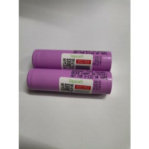 Vapcell Original 18650 30QT 3000mah 15A/20A Li Ion Battery 3.7V Rechargeable Flat / Button Top Cell For Flashlight Power Tools