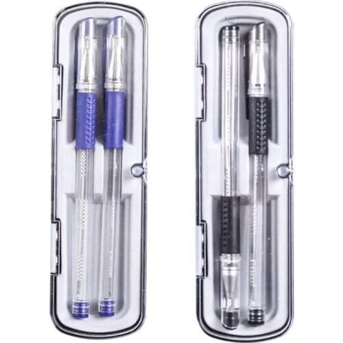 2pcs/set Stainless Steel Cigar Needle Punch Cutter Portable Metal Puncher With box Travel Smoking Accessories