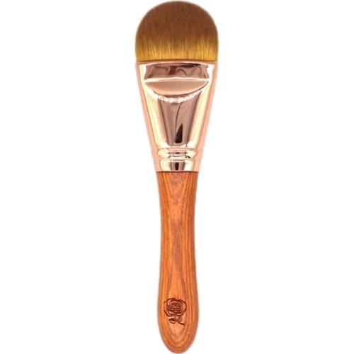 V15 Professional Handmade Makeup Brush Soft Synthetic Fiber Flat Round Foundation Brush Red Sandalwood Handle Make Up Brushes