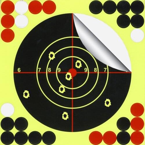 8"X8" Self Adhesive Splatter Splash & Reactive Cross Pattern Shooting Sticker Targets 10 Pcs/Pack suitable for all weapons