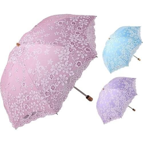 Travel Parasol Folding Non-Uv Sunshade Vintage Umbrella Printed Glitter Design 2 Folding Umbrella for Women Gifts