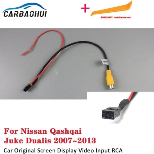 Adapter Connection Cable For Nissan Qashqai Juke Dualis 2007~2013 RCA Input car Rear View Reversing Camera Adapter Cable