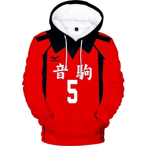 Anime Haikyuu Cosplay Costume Hoodies Sweatshirts Japan Kozume Kenma Kuroo Tetsurou Unisex 3D Nekoma High School Volleyball Club