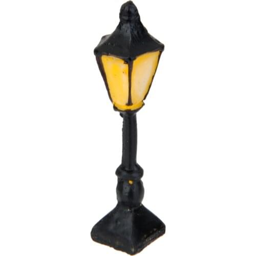 Street Light Square Single Lamp Landscape Bonsai Dollhouse Miniature Decor