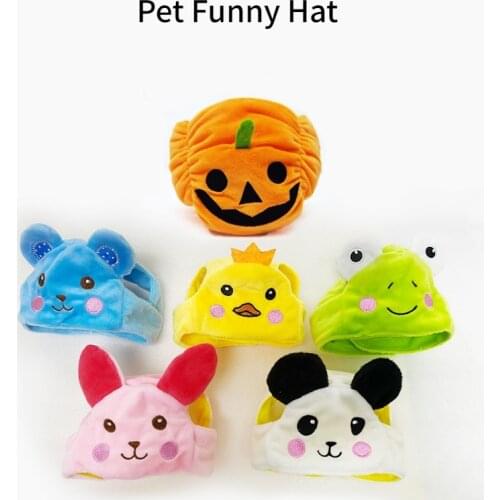 Funny Pet Hat Cute Dog Pumpkin Headdress Cat Dress Up Hat Expose Ears Cat Headwear Halloween Pet Cosplay Costume Accessories