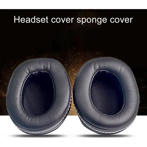 1 Pair Ergonomic Dust-proof Soft Protein Faux Feather Protective Earphone Cushions for DENON AH-D600 Accessories